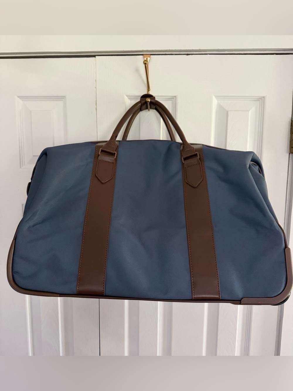 Pendleton Rolling Duffel Bag 22 Inch Turbulence Blue Southwestern Travel Luggage - Picture 7 of 13